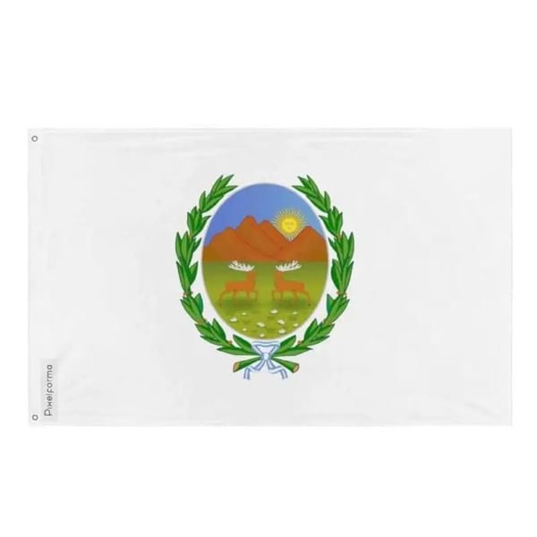 San Luis flagga – 192 x 288 cm – Hållbar polyester – 2 metallöglor – Inomhus / Utomhus – Pixelforma