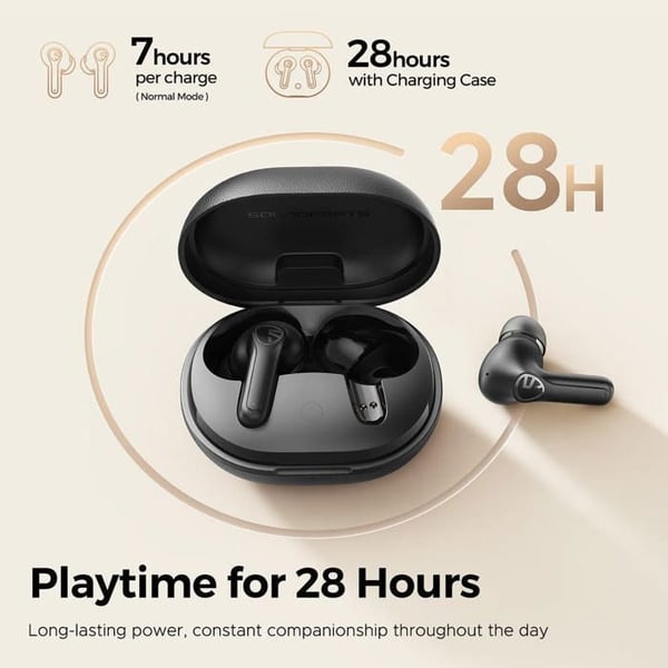 Trådlösa hörlurar - Soundpeats - T3 Pro - Bluetooth 5.4 - 28 timmars batteri - IPX4 vattentålig