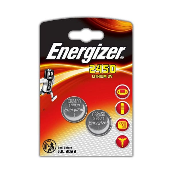 Batterier Litium - Energizer - CR2450 - 2-pack - Spänning 3V