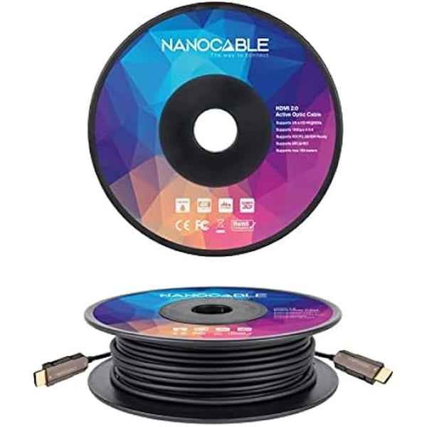 HDMI-kabel - NANO KABEL - 10.15.2099 - 100 m - 4K Ultra HD - 18 gbps - Svart