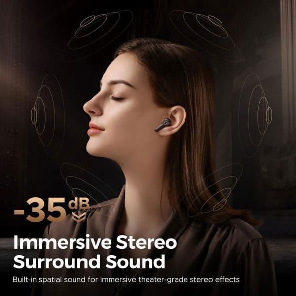 Trådlösa hörlurar - Soundpeats - T3 Pro - Bluetooth 5.4 - 28 timmars batteri - IPX4 vattentålig