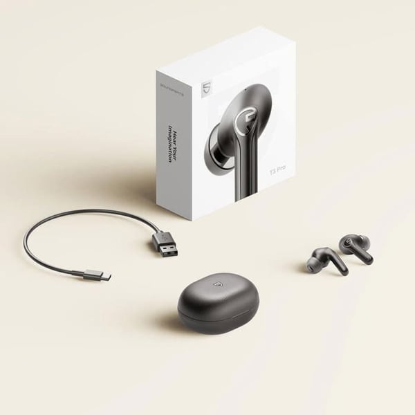 Trådlösa hörlurar - Soundpeats - T3 Pro - Bluetooth 5.4 - 28 timmars batteri - IPX4 vattentålig