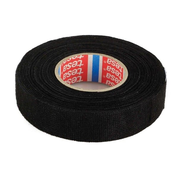 Tygband i fleece 19 mm x 15 m svart