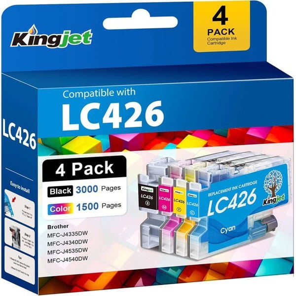 TRAHOO-LC426 Bläckpatroner för Brother LC426 LC-426 LC426VAL Kompatibel med Brother MFC-J4335DW MFC-J4340DW MFC-J4535D[J147]