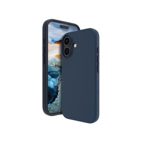 Hölster - DBRAMANTE1928 - Island Ultra D3O - Kompatibel med iPhone 16 - Blå färg - Mjuk