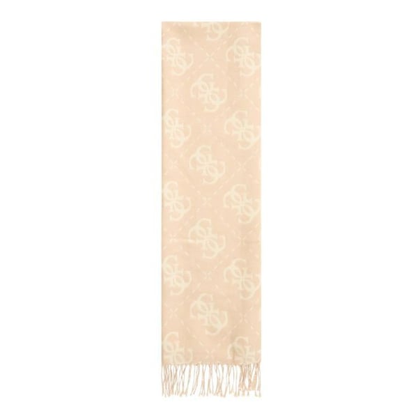 GUESS Beige krämfärgad scarf för kvinnor - Noelle II Scarf 60X180 Latte Logo 331227