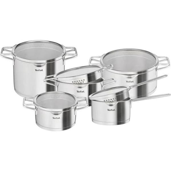 Köksset - TEFAL - Nordica - 10 delar - Rostfritt stål - Siktande lock