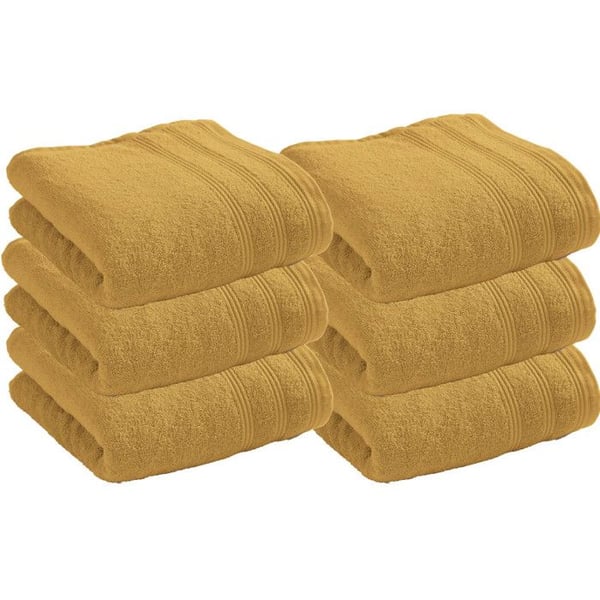 Set med 6 handdukar i frotté "Spa" 50 x 100 cm / 400 gr/m² - "Spa" Gul Majs