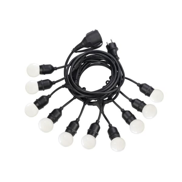 Upphängning - Ideal Lux - FIESTA SP10 - Svart - Kabel med uttag och förankringsöglor - L 605 x H 14 x D 4 cm