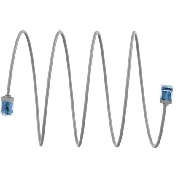 GOOBAY Ethernet-kabel Cat6a icke skärmad LSOH slim / ultra flexibel - grå 5m