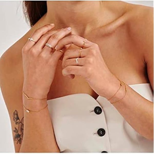 Armband - RADIANT - Blandat - Rostfritt stål, läder, keramik