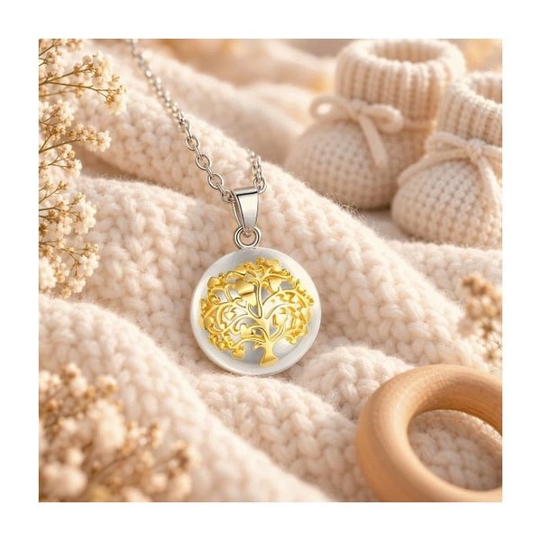 Graviditet Bola Tree of Life Leaves Hearts Halsband