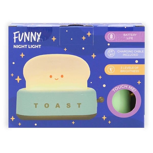 Nattlampa - WONDEE - Rolig Toast - Uppladdningsbar - Taktile - 3 Nivåer av Ljusstyrka