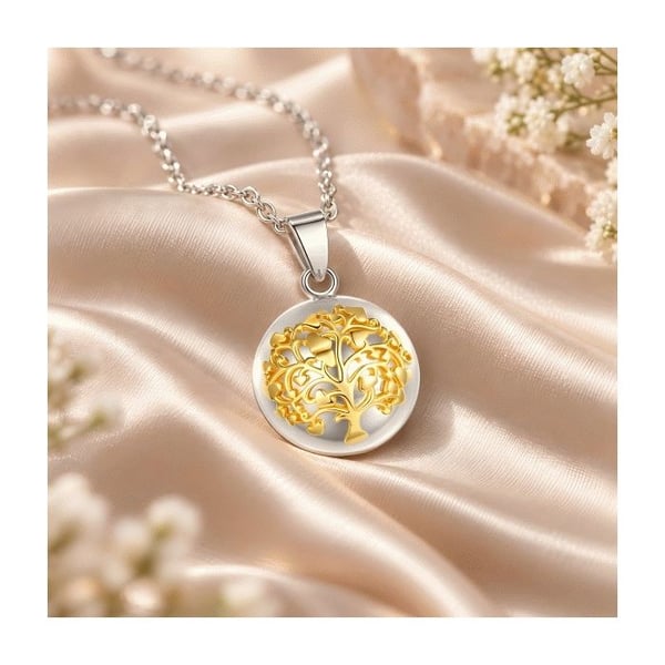 Graviditet Bola Tree of Life Leaves Hearts Halsband