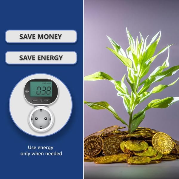 Energimätare - ELRO - EM5000-2 - Snedställd skärm - 3600W max - Överspänningsskydd