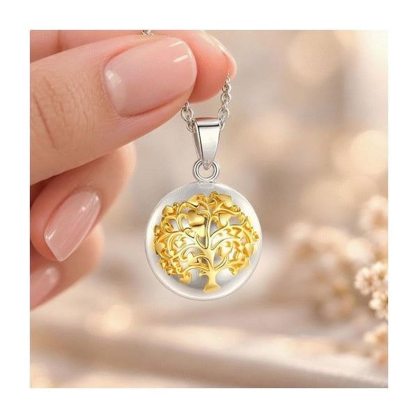 Graviditet Bola Tree of Life Leaves Hearts Halsband