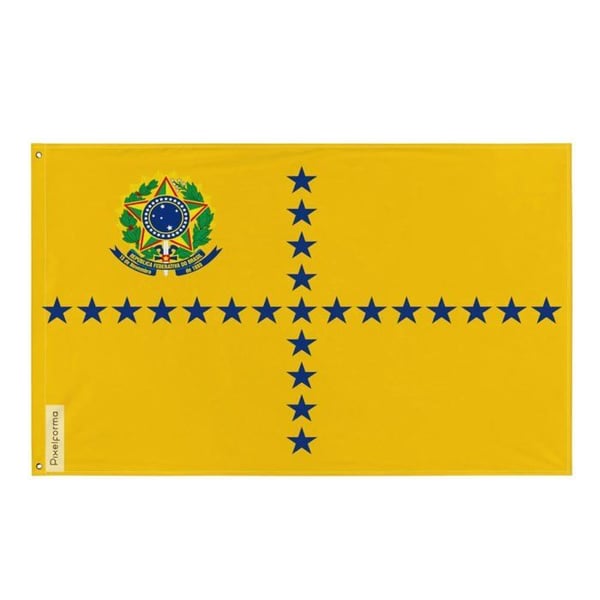 Vicepresidentens flagga i Brasilien – 128 x 192 cm – Polyester – Järnöglor – Motståndskraftig