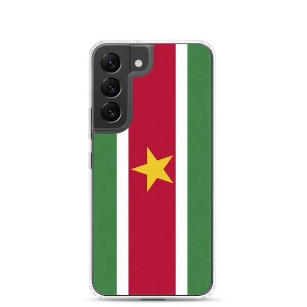 Mobilskal – Surinames flagga – Kompatibel med Samsung Galaxy S21 Ultra – Mjukt fodral – Slitstarkt och stöttåligt – Pixelforma
