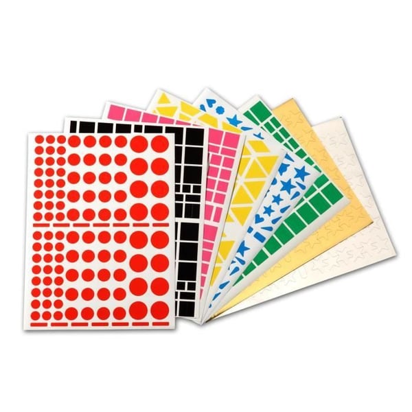 Gommettes - AGIPA - 7032 - 160 x 216 mm - Assorterade färger - Permanent klistermärken