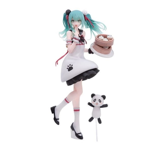 Statuett - SEGA - Miku Panda Bun - PVC - 23 cm - Under officiell licens