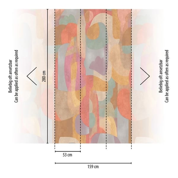 A.S. Creation Tapet foto 8.80 x 0.53 m Livingwalls Tapet abstrakt Färgglad 791455 Grafik CosmoLiving av Cosmopolitan
