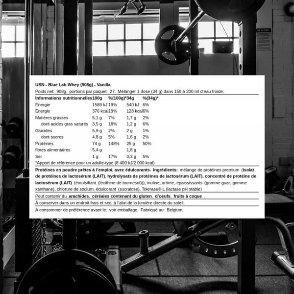Vassleprotein - USN - Blue lab 100% vassle (908g) - Smak Vanilj