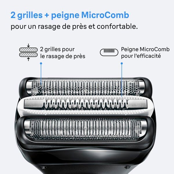BRAUN Series 3+ - 2 ritilää - MicroComb - 100 % valmistettu Saksassa
