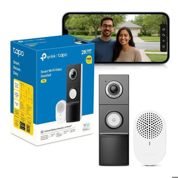 Dörrkamera - TP-LINK - Tapo D235 - 2K 5MP - Färgnattseende - Tvåvägs ljud