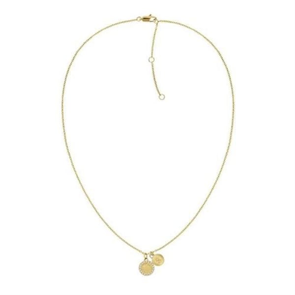Elegant halsband i guldplätering med mini-kristaller 2780902