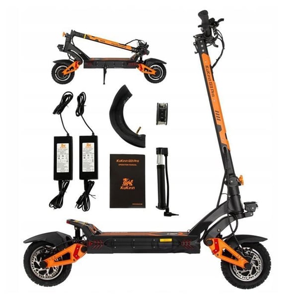 Trottinette elektrisk terräng KuKirin G3 Pro Motorer 2400W Lithiumbatteri 52V23AH 65km/h 80km Terrängdäck 10"