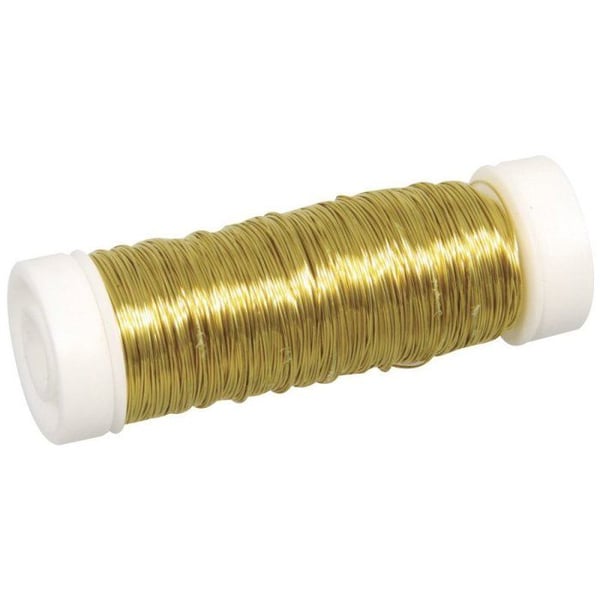 Fil bijouteri för att virka, 0,30 mm spole 50 m, guld
