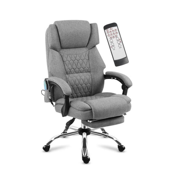 Kontorsstol - MARK ADLER - BOSS 6.0 - Grå - Ergonomisk - Med massage och fotstöd