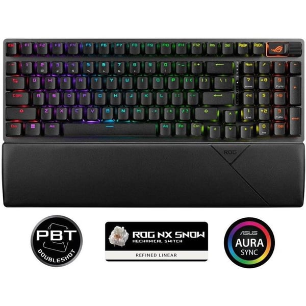 Spil Tastatur - ASUS - ROG STRIX SCOPE II 96 WIRELESS - Mekanisk - Baggrundsbelyst - Trådløs