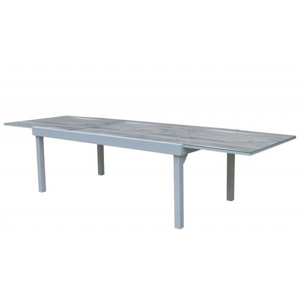 Trädgårdsbord ModuloWood T 8/12 Glas Dekor Trä Vit Wilsa Garden