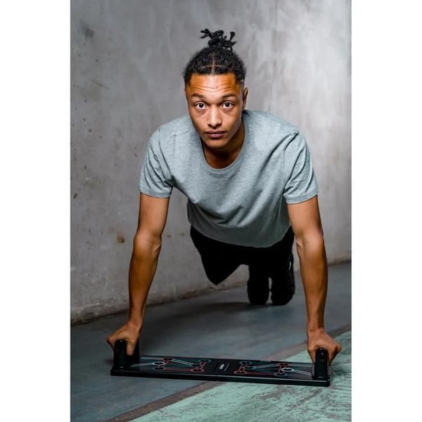 Platta Push-Up - AVENTO - Svart - Unisex - Fitness - Ergonomisk