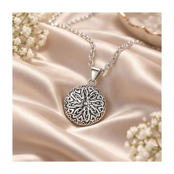 Graviditet bola halsband graverad blomma barock stil