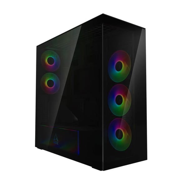 PC-chassi - ARCTIC - Xtender VG - Vertikal GPU-montage - Härdat glas - 5 A-RGB-fläktar