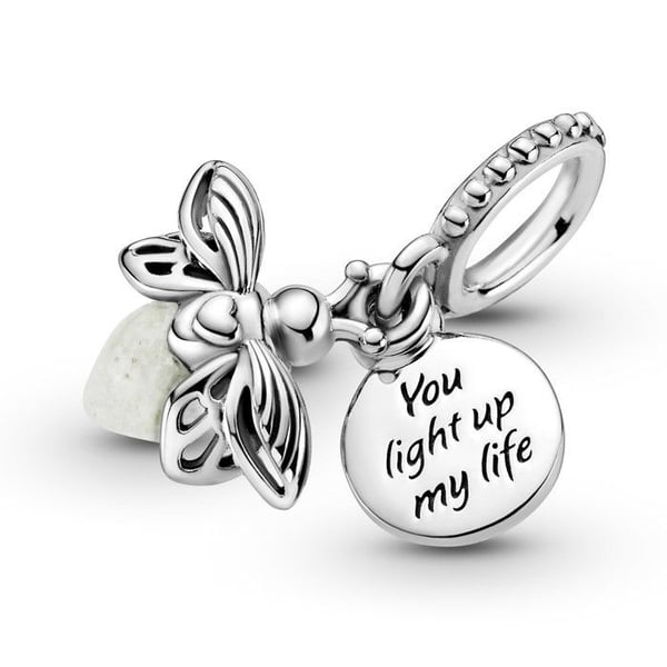 Charm Pandora - Firefly - Silver 925 - Luminous in the dark - Glaspendel - Kvinna