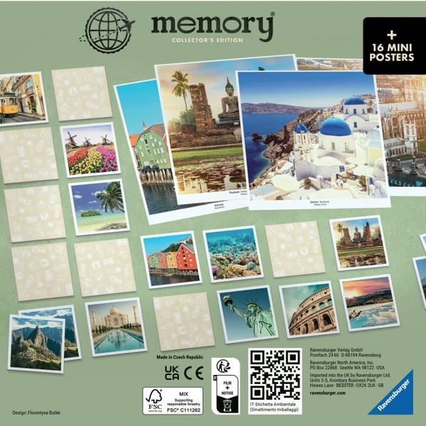 Samlet Hukommelsesspil Collectors' Memory® - Rejse - Ravensburger - Observation og hukommelse - Fra 8 år
