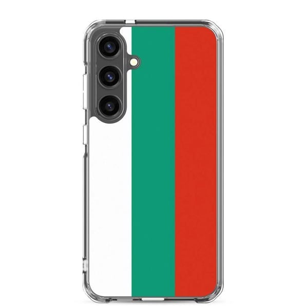 Mobilskal – Bulgariens flagga – Kompatibel med Samsung Galaxy S24 Ultra – Mjukt fodral – Slitstarkt och stöttåligt – Pixelforma