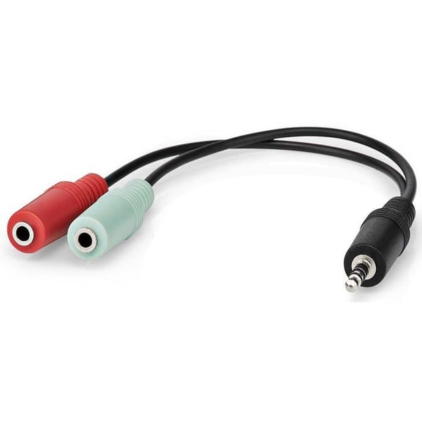 Stereo lydkabel - NEDIS - CAGB22150BK02 - 3.5 mm Han - 2x 3.5 mm Hun - 0.20 m Antracit