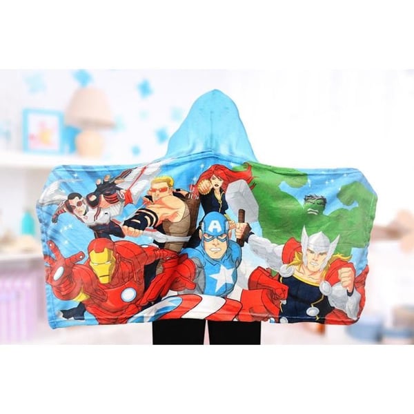 Rutig flanell poncho Avengers