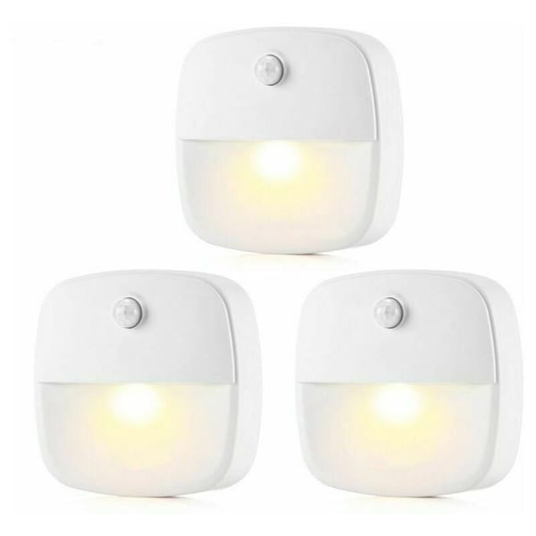 Inomhus rörelsedetektor lampa, 3-pack LED nattlampor, för korridor, sovrum, kök, varmt vitt ODIPIE