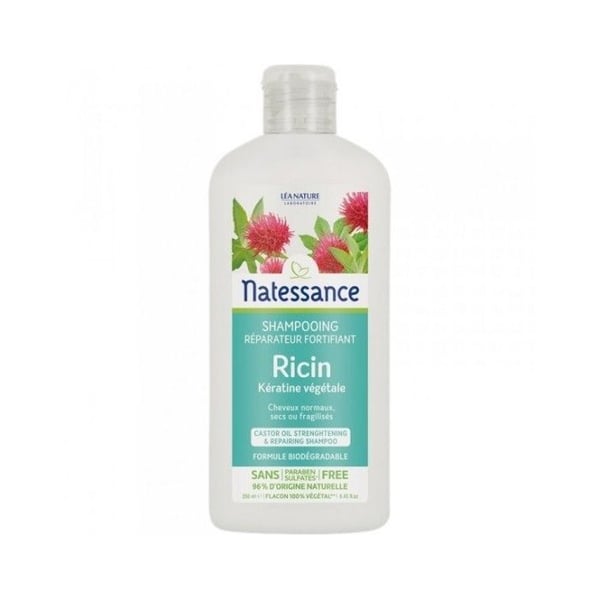 Natessance reparerende styrkende shampoo med ricinusolie 250ml