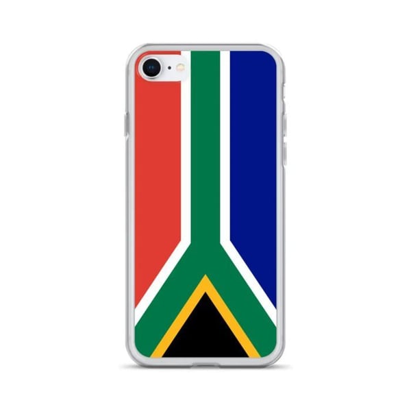 Telefonväska – Sydafrikas flagga – Kompatibel med iPhone 6S Plus – Mjuk Fodral – Slitig och Stötabsorberande – Pixelforma