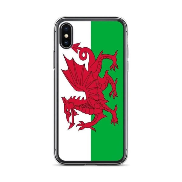 iPhone-skal - Walesflagga - Mjuk - Flerfärgad - Fullständig skydd - Tunn