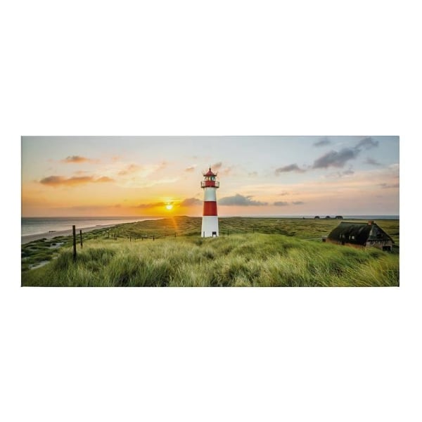 Canvastavla - Tadessi - M1-No.50453 - Marin - Grön - Röd - Canvas på ram - Landskap - Fyr - 100 x 40 cm
