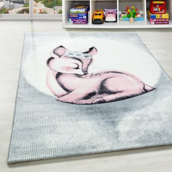 Matta för babyrum - Rådjur - Rådjur mönster - 120x170 cm - Grå Matta för babyrum - Rådjur - Rådjur mönster - 120x170 cm - Grå