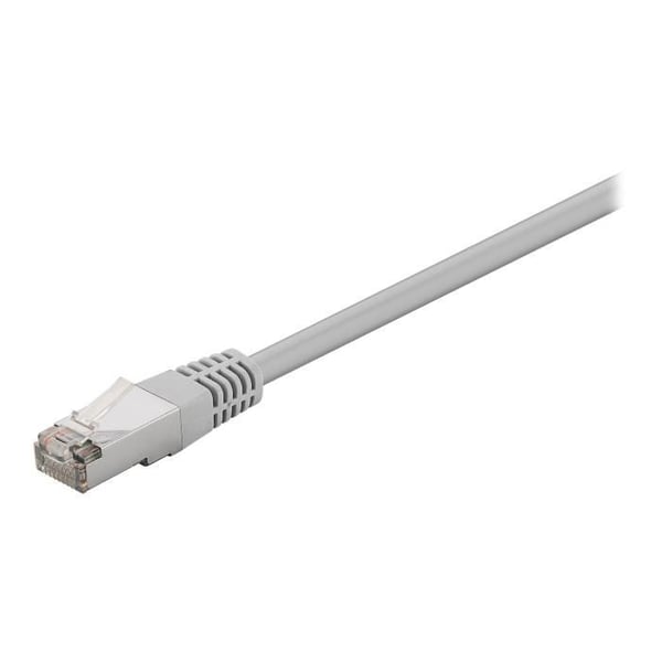 goobay RJ-45 (M) anslutningskabel till RJ-45 (M) 5 m skärmad tvinnad par (F-UTP) CAT 5e formad, rund, låst grå