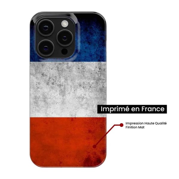 1001Coques - Silikonfodral kompatibelt med Xiaomi Mi Note 10 Mi Note 10 Pro - Mönster franska flaggan - Originaldesign tryckt i Frankrike